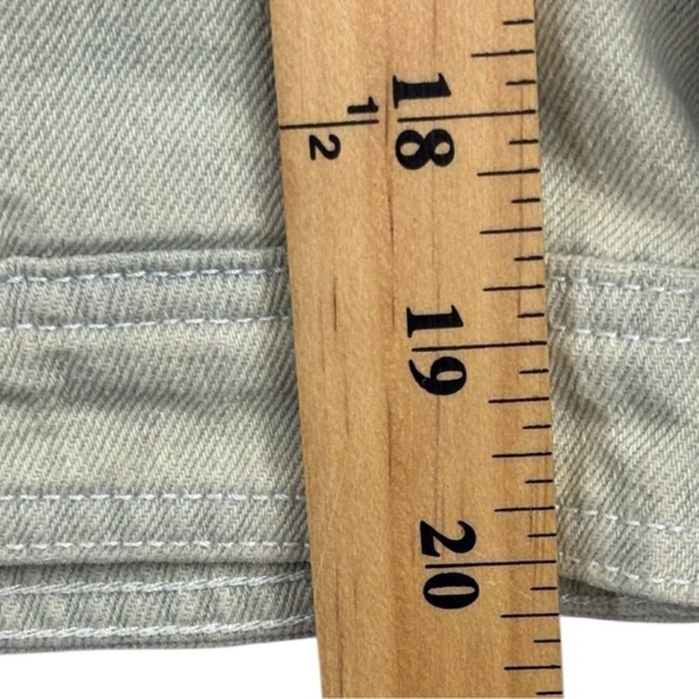 Allegra K Women’s Jean Jacket with Soft Cotton Sleeves & Hood Size S Acid Wash - Picture 13 of 14